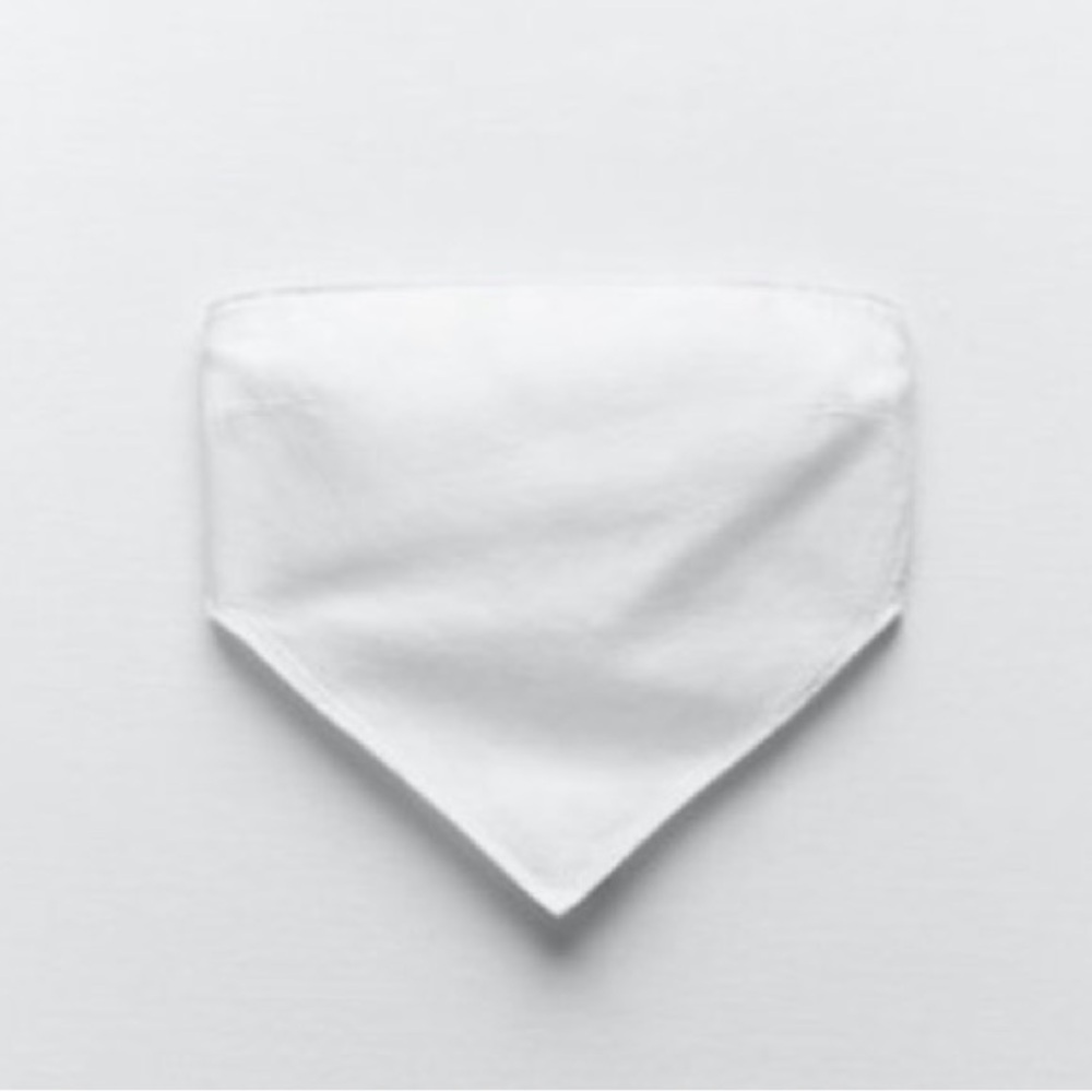 ZARA DENIM BANDANA TIE BACK TOP